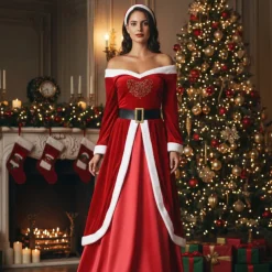 Sale Kebedo Moda Disfraz de Mamá Noel Clásico de Lujo