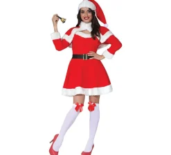 Online Disfraz de Mamá Noel con Capelina para mujer