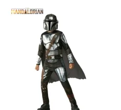 Disfraz de Mandalorian de Star Wars Clásico con capa para niño