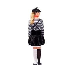 Disfraz de Mimo a rayas para niña