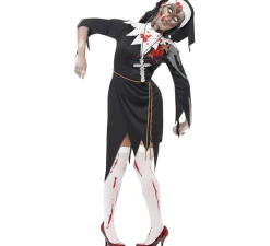 Discount Disfraz de Monja Zombie para Mujer