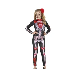 Disfraz de Mono Catrina Floreado para niña