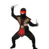 Disfraz de Ninja Kombat Rojo con Armas para niño