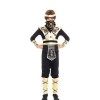 Disfraz de Ninja Kombat Serpiente negro y dorado para niños