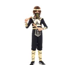 Disfraz de Ninja Kombat Serpiente negro y dorado para niños