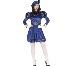 Disfraz de Paje Azul Elegante para mujer