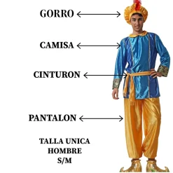 Disfraz de Paje Azul Real Hombre