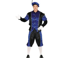 Clearance Disfraz de Paje Azul y Negro para hombre