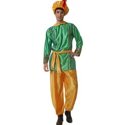 New Kebedo Moda Disfraz de Paje Verde Real Hombre
