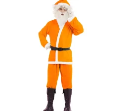 New Disfraz de Papa Noel Naranja para hombre