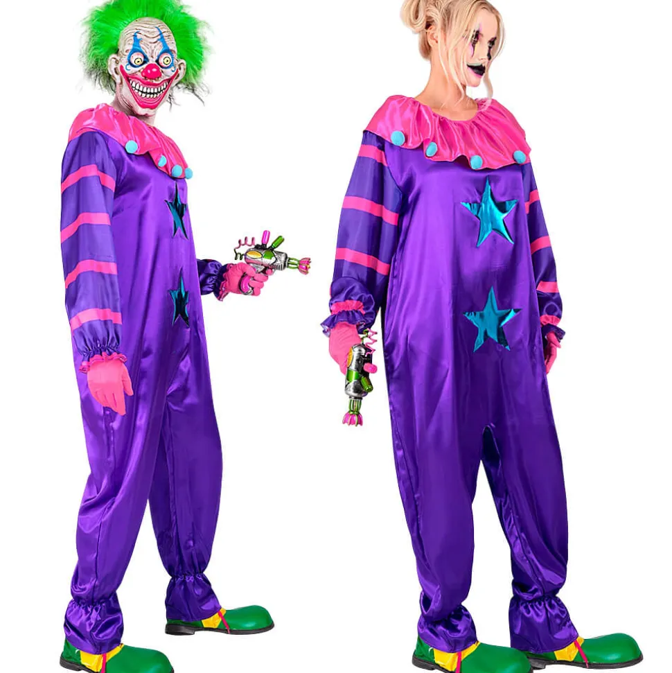 Disfraz de Payaso de Terror del Espacio Morado Adulto
