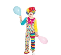 Disfraz de Payaso Multicolor con Corbata para niña