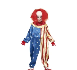 Disfraz de Payaso Patriota Malvado para niños