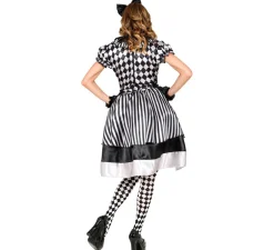 Outlet Disfraz de Payaso Vintage a Cuadros para mujer