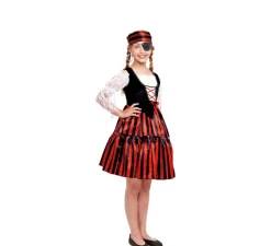 Clearance Disfraz de Pirata Stripes Clásica para niña
