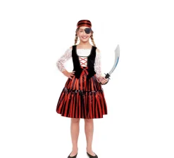Clearance Disfraz de Pirata Stripes Clásica para niña