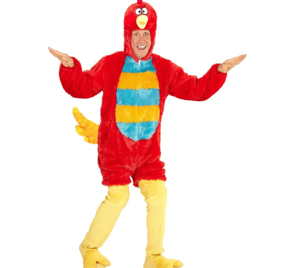 Disfraz de Pájaro Rojo en Peluche Suave para adulto