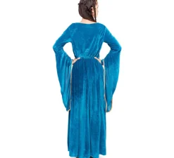 Clearance Disfraz de Princesa Vikinga o Medieval Azul para mujer