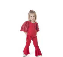 Outlet Disfraz de Raffaella Carrà rojo para niña