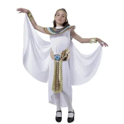 Disfraz de Reina Egipcia Niñas - Set de Cleopatra con Diadema, Collar y Muñequera Faraona