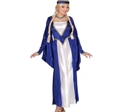 Disfraz de Reina Renacentista Terciopelo Azul para mujer