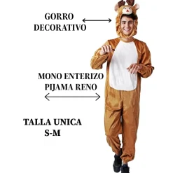 Disfraz de Reno Pijama Enterizo Adulto