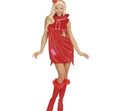 Disfraz de Saco de Navidad Rojo para mujer