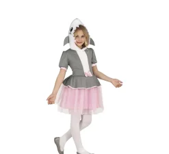 Disfraz de Tiburón Gris con falda tul para niña
