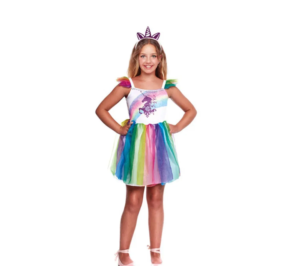 Sale Disfraz de Unicornio Arcoíris Cálido para niña
