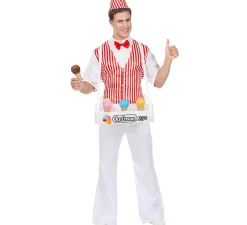 New Disfraz de Vendedor de Helados Tradicional para hombre