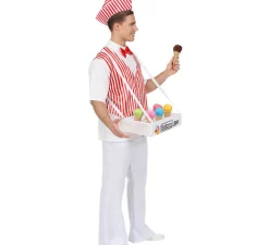 New Disfraz de Vendedor de Helados Tradicional para hombre