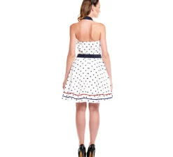 Disfraz de Vestido Blanco con Lunares Años 50 para mujer