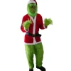 Disfraz El Grinch Duende Verde Peludo con Traje de Navidad Adulto