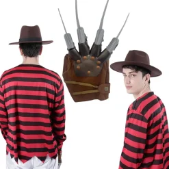 Disfraz Freddy Krueger para Hombre Adulto - Camisa, Garra y Sombrero