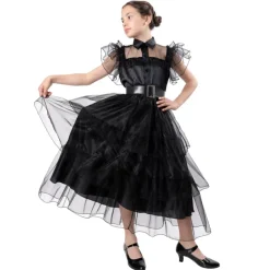 Disfraz Gala Merlina para Niñas - Vestido de Baile de Miércoles Addams