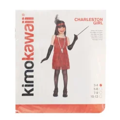 Disfraz Infantil Niña Charlestón Rojo