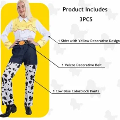 New Kebedo Moda Disfraz Jessie la Vaquera Traje Cowgirl Amiga de Woody Sheriff para Mujer Adulto