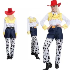 Disfraz Jessie Toy la Vaquera Amiga Woody Traje Sombrero Cowboy Rojo Mujer Adulto