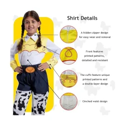 Disfraz Jessie Vaquera Toy Infantil Cowgirl Amiga de Woody Sheriff Niñas - Talla 3 a 15 años