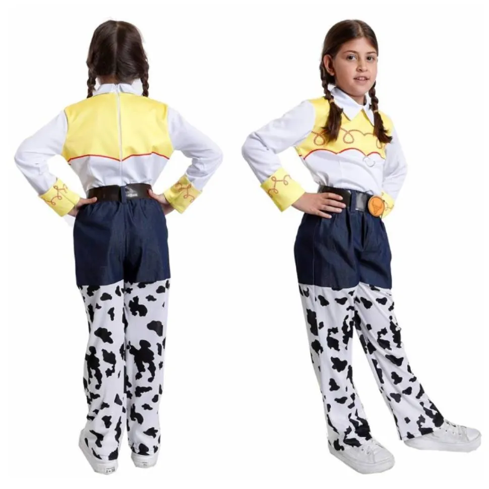 Disfraz Jessie Vaquera Toy Infantil Cowgirl Amiga de Woody Sheriff Niñas - Talla 3 a 15 años