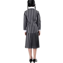 Outlet Kebedo Moda Disfraz Miércoles Addams Merlina Uniforme Escolar Gótica para Niñas