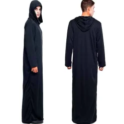 New Kebedo Moda Disfraz Monja Poseída Película de Terror - Túnica, Máscara látex, Guantes y Cruz para Adulto