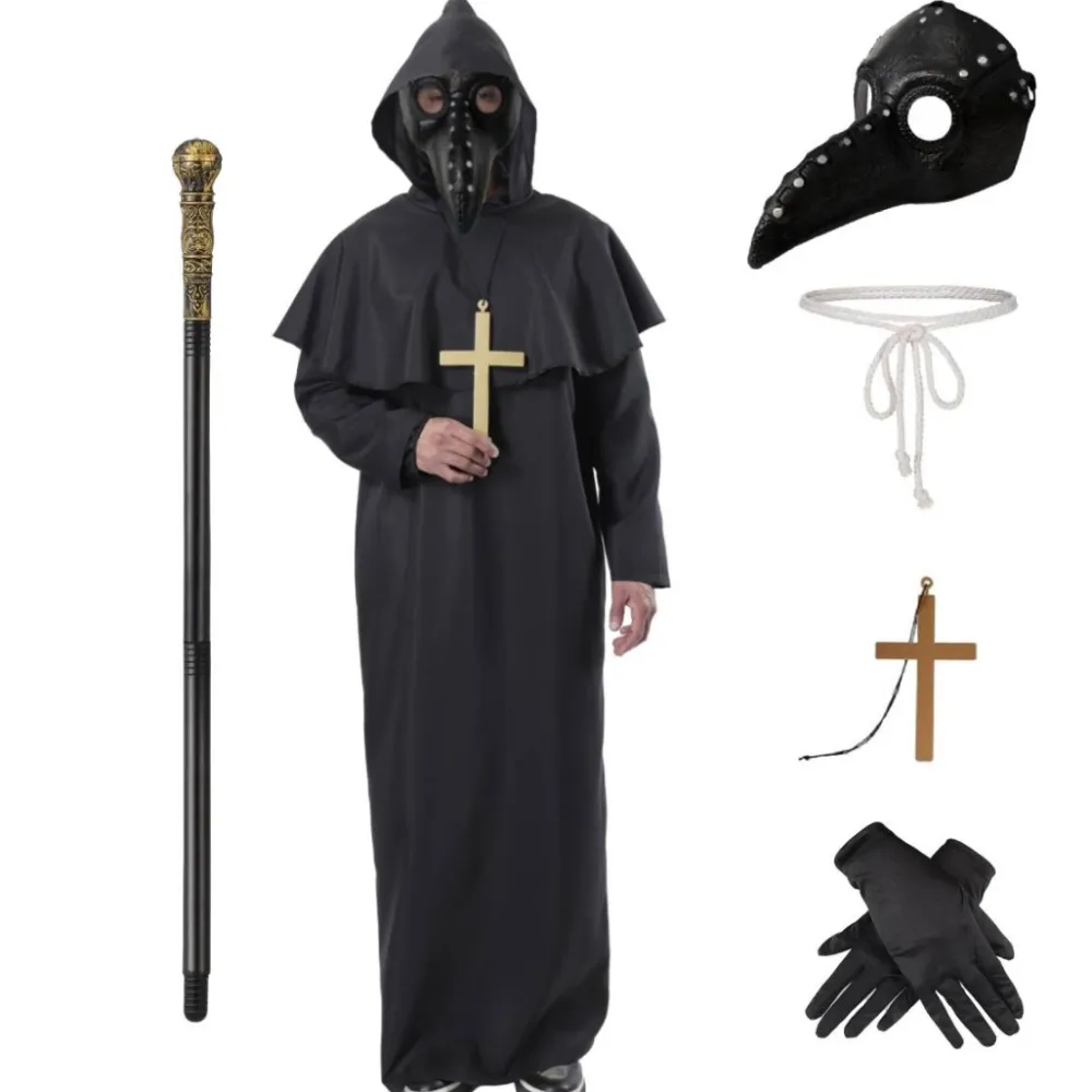 Online Kebedo Moda Disfraz Monje Peste Negra Adulto