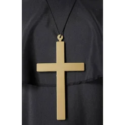 Disfraz Monje Sacerdote Túnica Negra Adulto