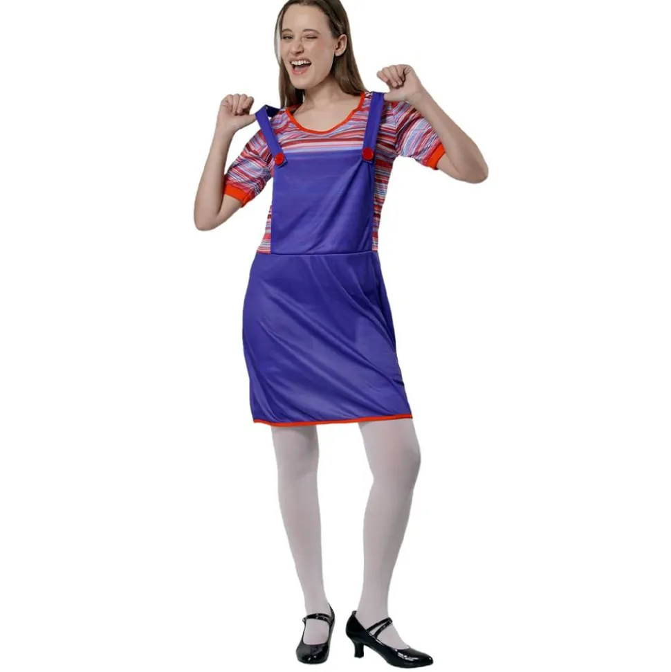 Disfraz Muñeca Malvada Vestido Mujer Retro Adulta la Novia de Chucky Terror