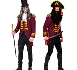 Disfraz o Chaqueta de Frac Burgundy Desfile para hombre