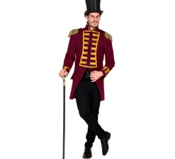 Disfraz o Chaqueta de Frac Burgundy Desfile para hombre