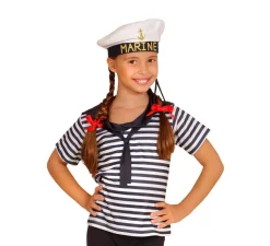 Disfraz o Kit Marinero Clásico a Rayas Infantil: Camiseta y Gorra