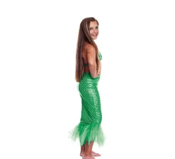 Disfraz o Kit Sirena Verde para niña: Top y Falda