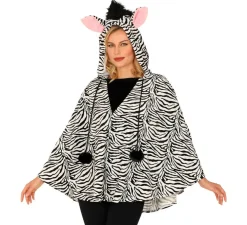 Clearance Disfraz o Poncho de Cebra con Capucha para adulto